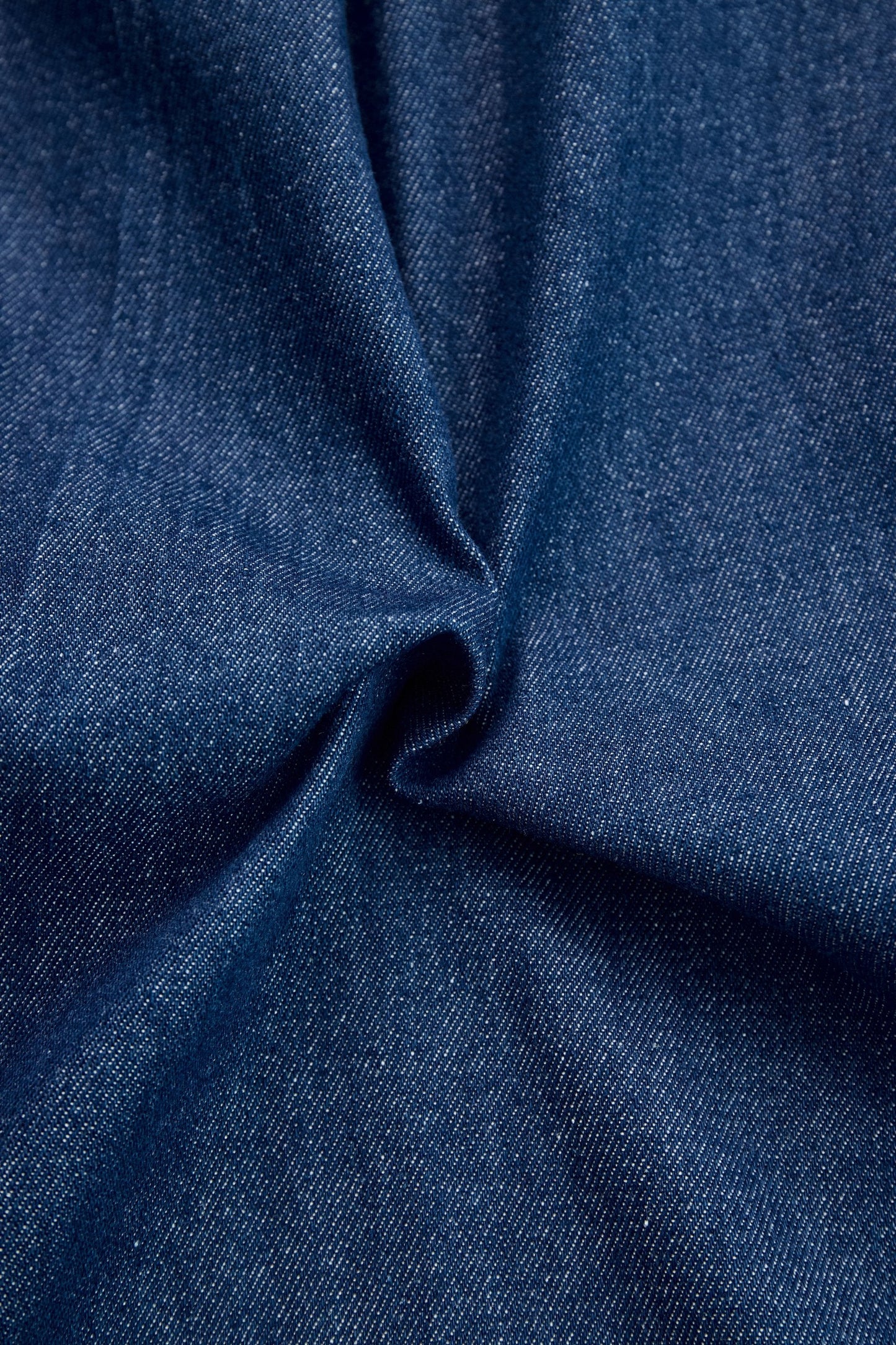 Elegant Dark Blue Denim Jumpsuit for Women with Mock Neck Long Sleeve Wide Leg Zip Front Style