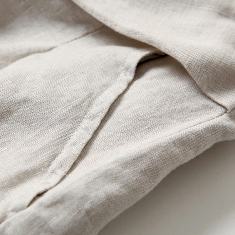 Effortless Linen Wide Leg Pant for Women with High Waist Pleated Cropped Relaxed Style