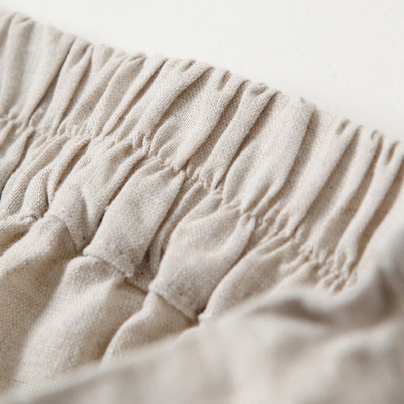 Effortless Linen Wide Leg Pant for Women with High Waist Pleated Cropped Relaxed Style