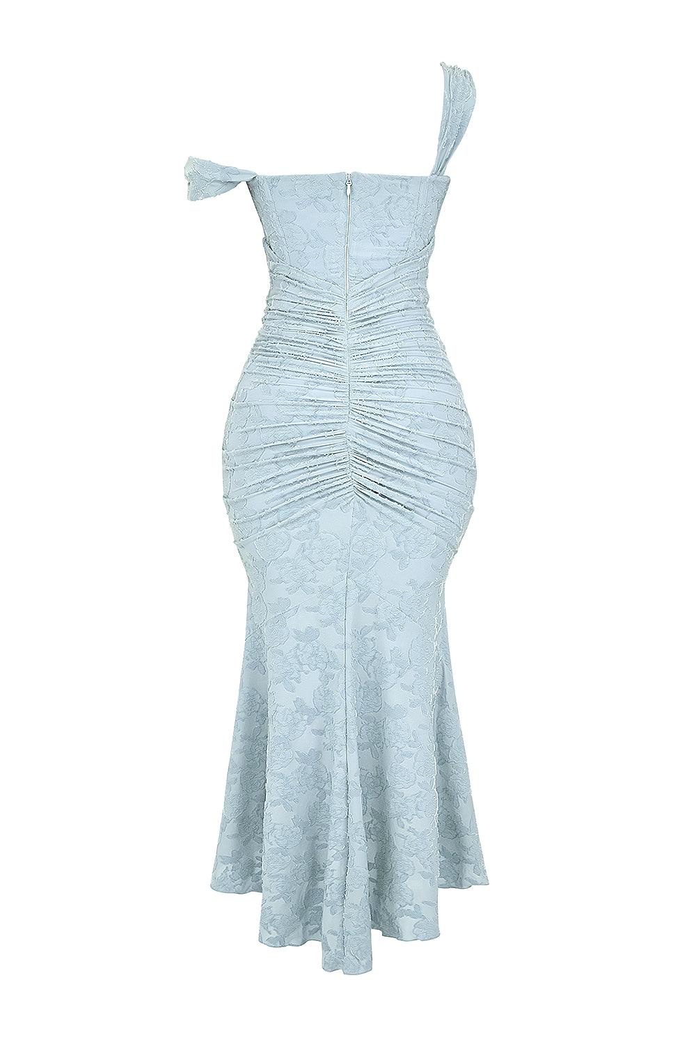 Elegant Lace Maxi Dress for Women with Square Neck Sleeveless Corset Mermaid High Low Style