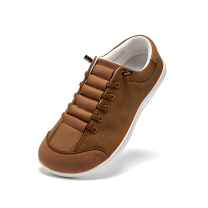Comfortable Trainers for Women with Wide Toe Box Flat Sole Lace Up Minimalist Barefoot Style