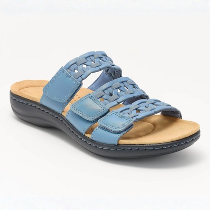 Comfortable Sandals for Women with Triple Adjustable Strap Cushioned Footbed Slide Style