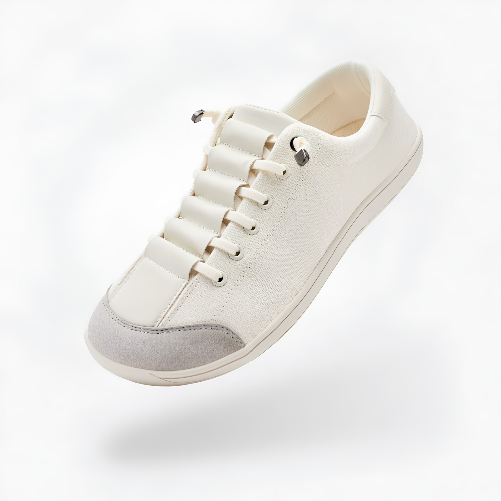Comfortable Trainers for Women with Wide Toe Box Flat Sole Lace Up Minimalist Barefoot Style
