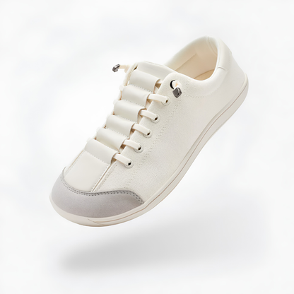 Comfortable Trainers for Women with Wide Toe Box Flat Sole Lace Up Minimalist Barefoot Style