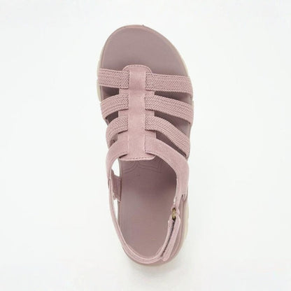 Comfortable Hiking Sandals for Women with Woven Strap Adjustable Slingback Cushioned Sole Style