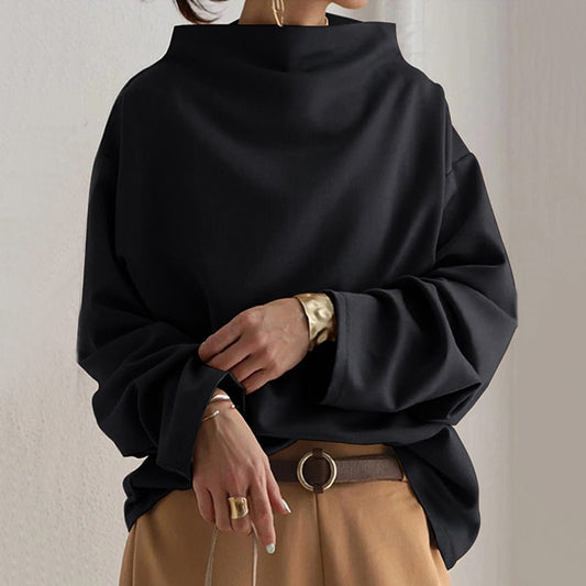 Comfortable Oversized Sweatshirt for Women with Cowl Neck Long Sleeve Relaxed Batwing Casual Style