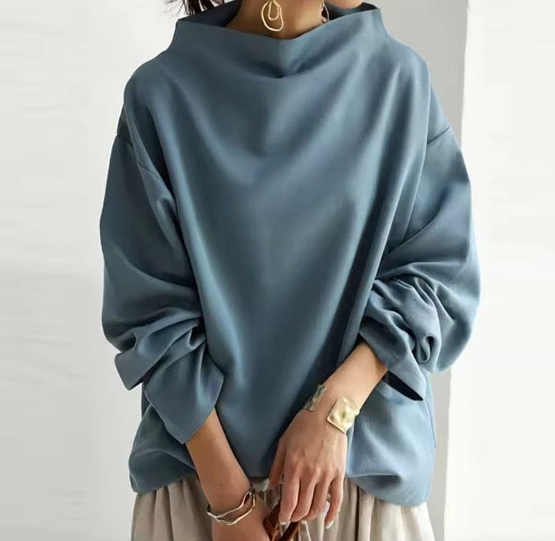 Comfortable Oversized Sweatshirt for Women with Cowl Neck Long Sleeve Relaxed Batwing Casual Style