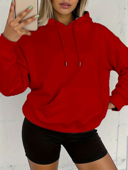 Comfortable White Fleece Hoodie for Women with Drawstring Hood Long Sleeve Relaxed Oversized Style